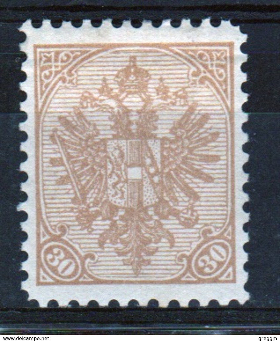 Bosnia 1900 Military Post 30 Heller Brown Stamp In Mounted Mint Condition With Value In Bottom Corners. - Bosnia And Herzegovina