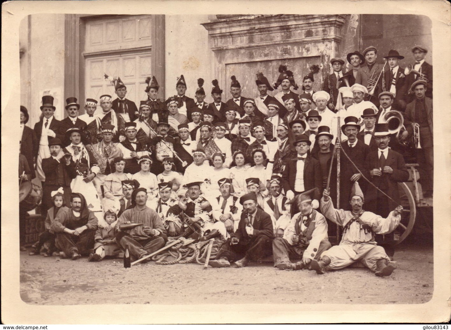 Alpes Maritimes, Breil Sur Roya, L Estacade Carnaval Historique, Photo Marcel Prouzet, 1925   (bon Etat) Dim: 18 X 12.5. - Luoghi