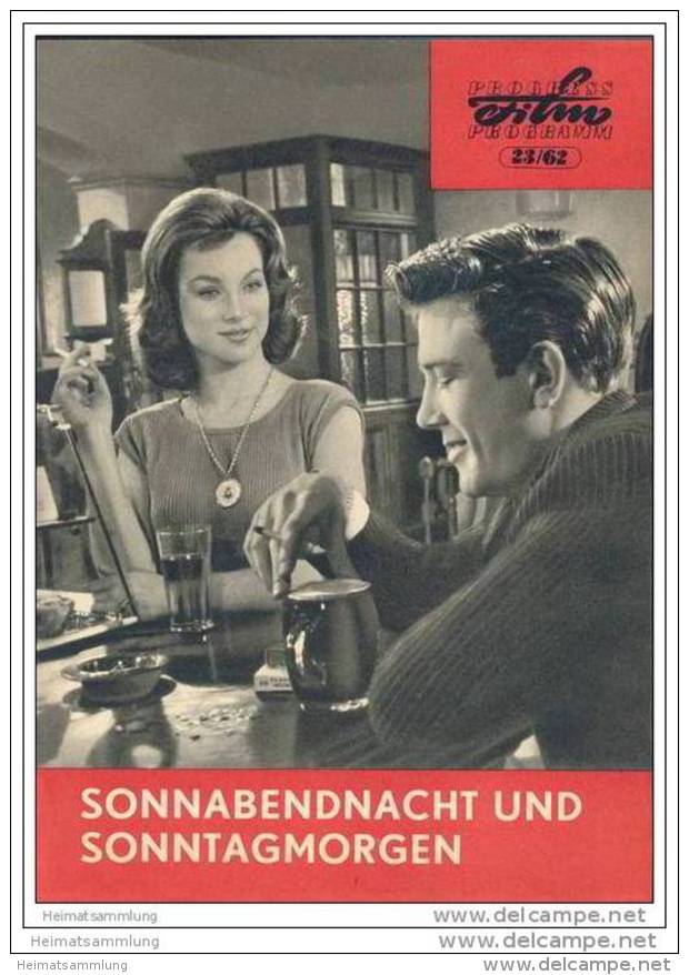 Progress-Filmprogramm 23/62 - Sonnabendnacht Und Sonntagmorgen - Films & TV