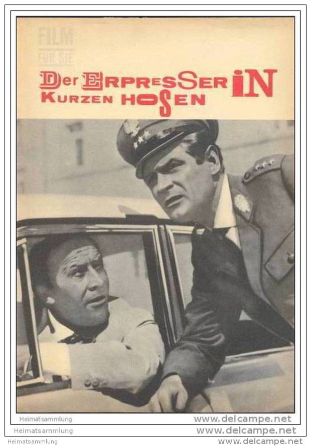 FILM FÜR SIE - Progress-Filmprogramm 8/68 - Der Erpresser In Kurzen Hosen - Film & TV