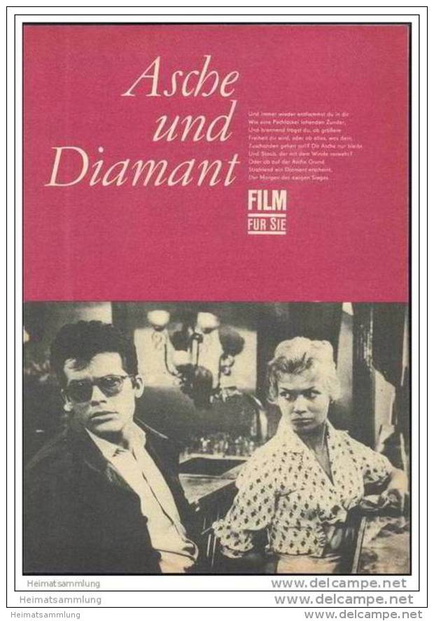 Film Für Sie Progress-Filmprogramm 52/68 - Asche Und Diamant - Film & TV