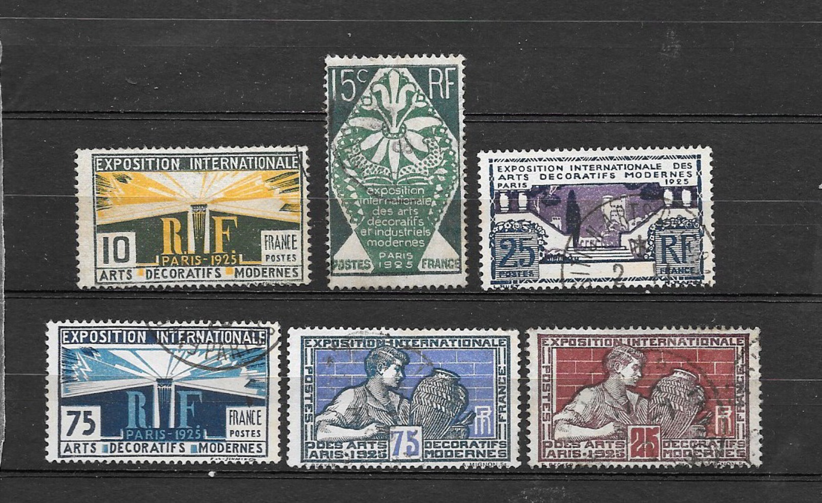 Francia 1924-25 Esposizione Internazionale Di Arti Decorative A Parigi. Serie Completa Usata - Usati