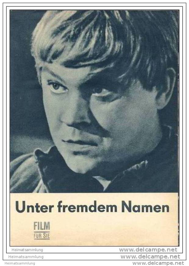 Film Für Sie Progress-Filmprogramm 6/67 - Unter Fremdem Namen - Film & TV