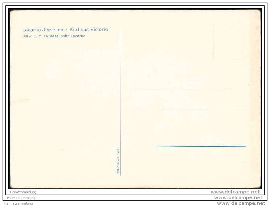 Orselina - Kurhaus Victoria - Künstlerkarte Grossformat - Orselina