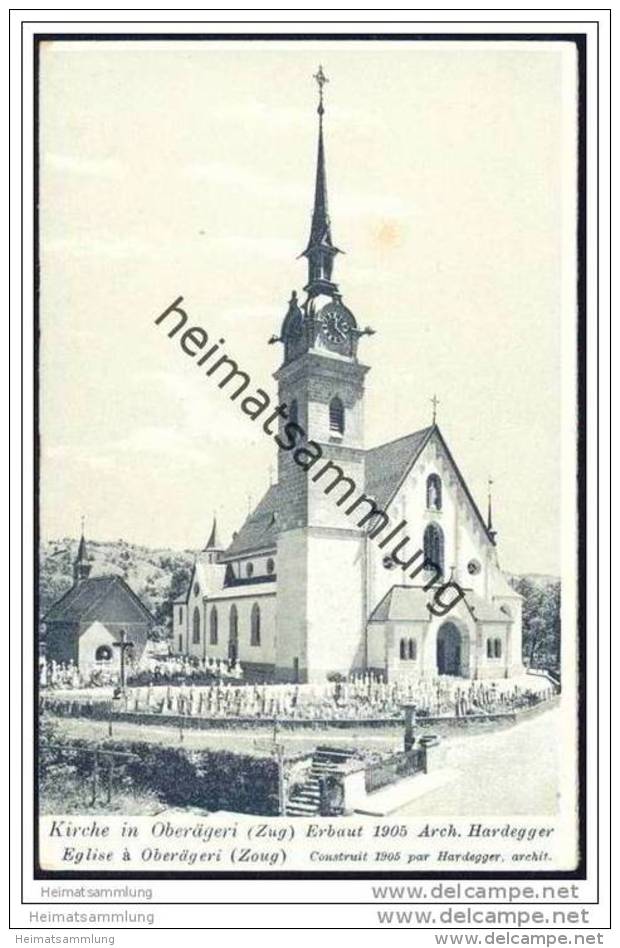 Kirche In Oberägeri 20er Jahre - Oberägeri