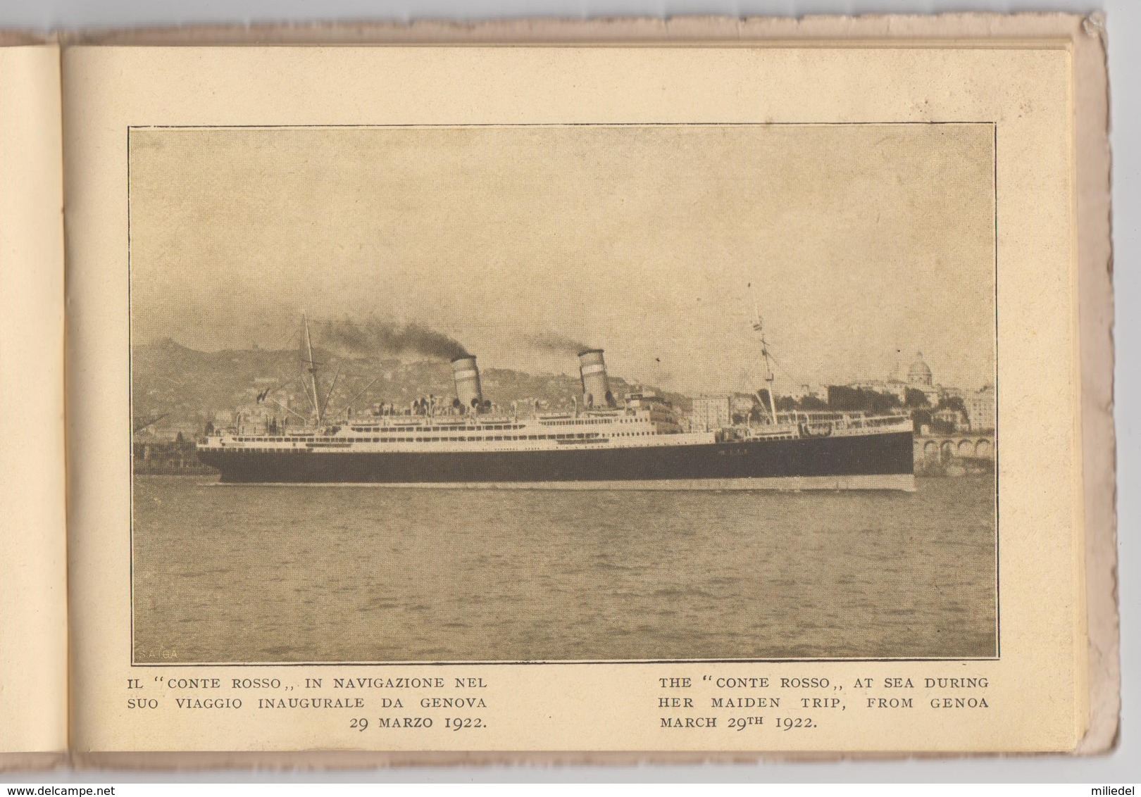 S.S CONTE  ROSSO / Livret 33 Vues + PLAN COUPE Vue Intérieure PAQUEBOT , Coulé En 1941 Par Sous Marin 1291 Morts - Other & Unclassified