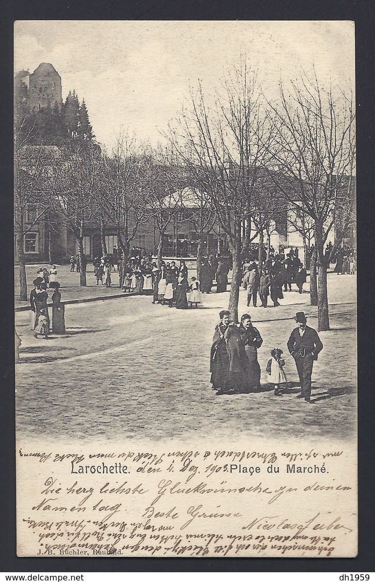 1903 LAROCHETTE PLACE DU MARCHE TROISVIERGES AMBULANT  LA ROCHETTE  LUXEMBOURG LUXEMBURG Pour Facteur DIEKIRCH POSTE - Larochette