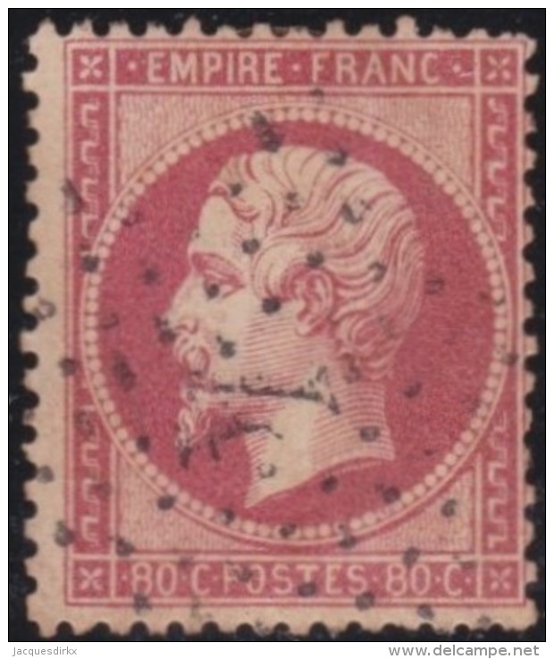 France   .   Yvert   .     24         .             O   .    Oblitéré - 1862 Napoléon III