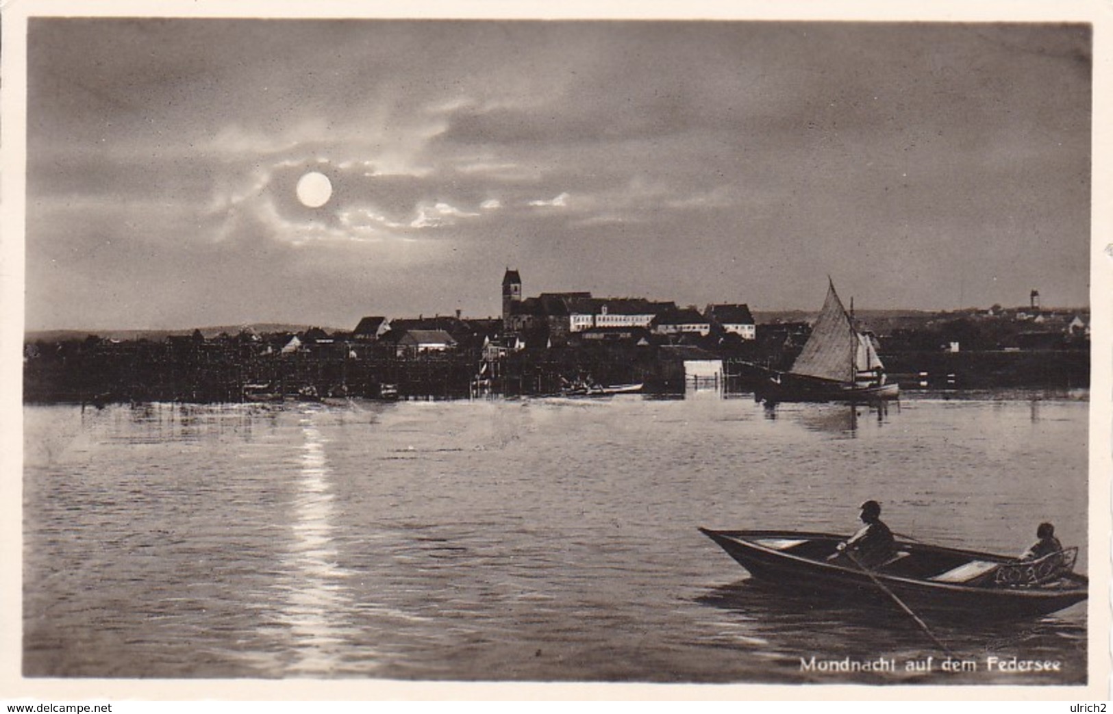 AK Mondnacht Auf Dem Federsee - 1942 (36023) - Bad Buchau