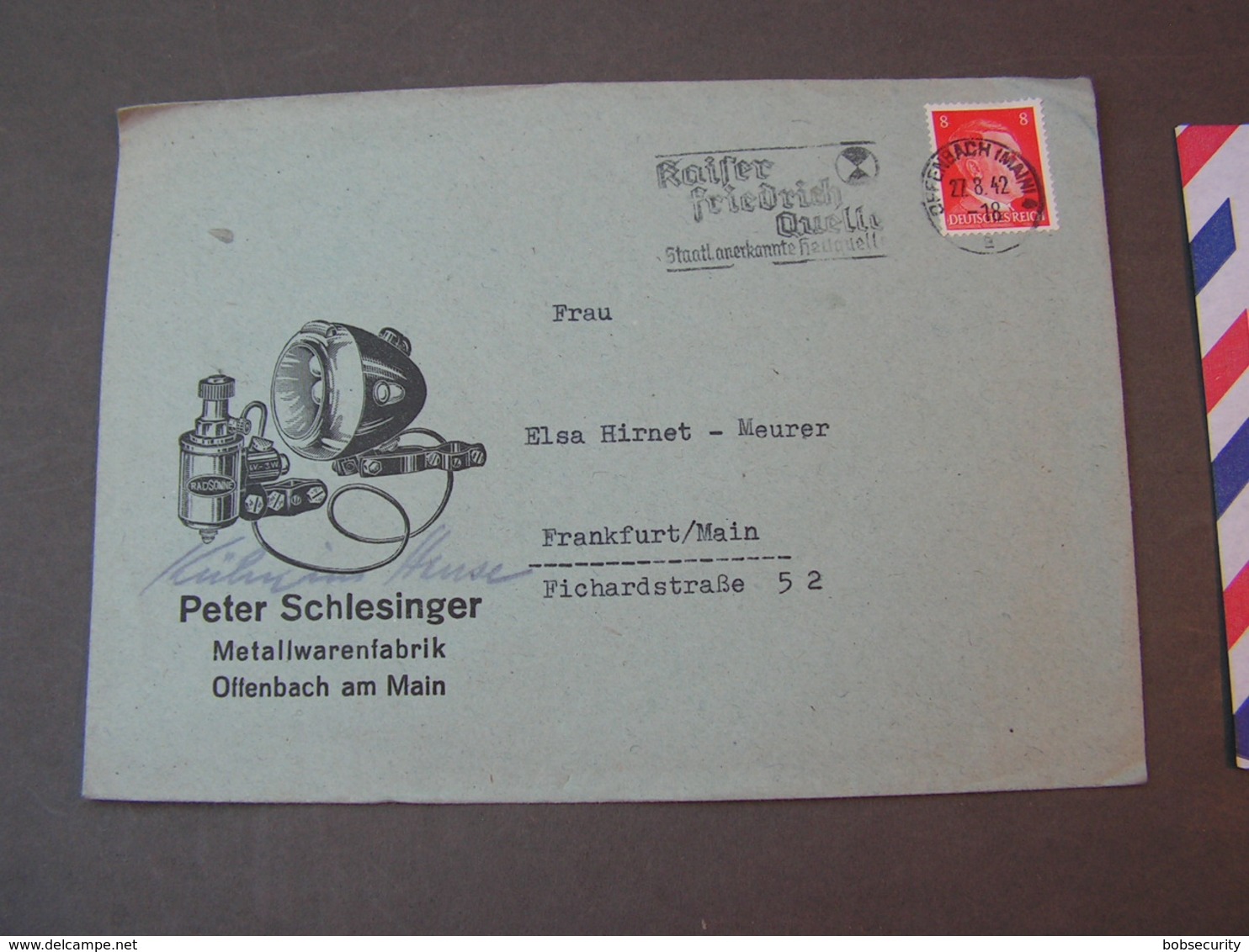 Offenbach Fabrik Reklame 1942  Heimatbeleg ,, - Storia Postale