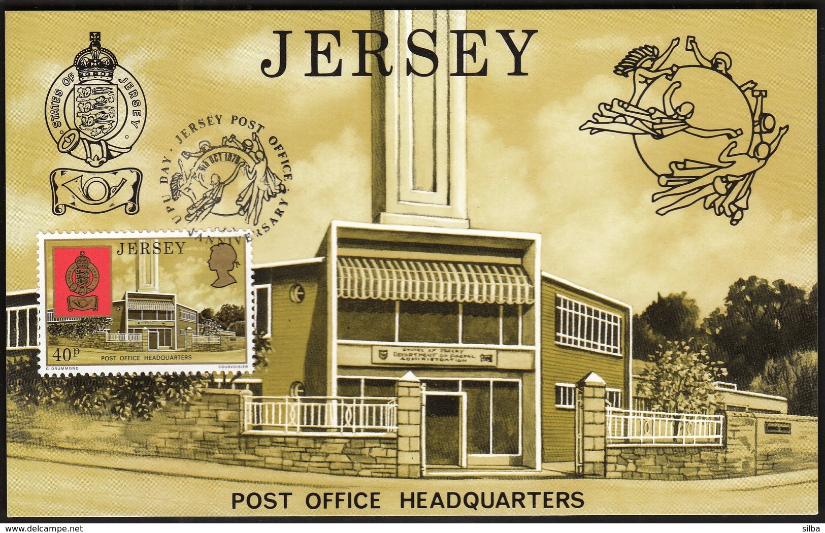 Jersey 1979 / UPU Day / Post Office Headquarters / MC - UPU (Union Postale Universelle)