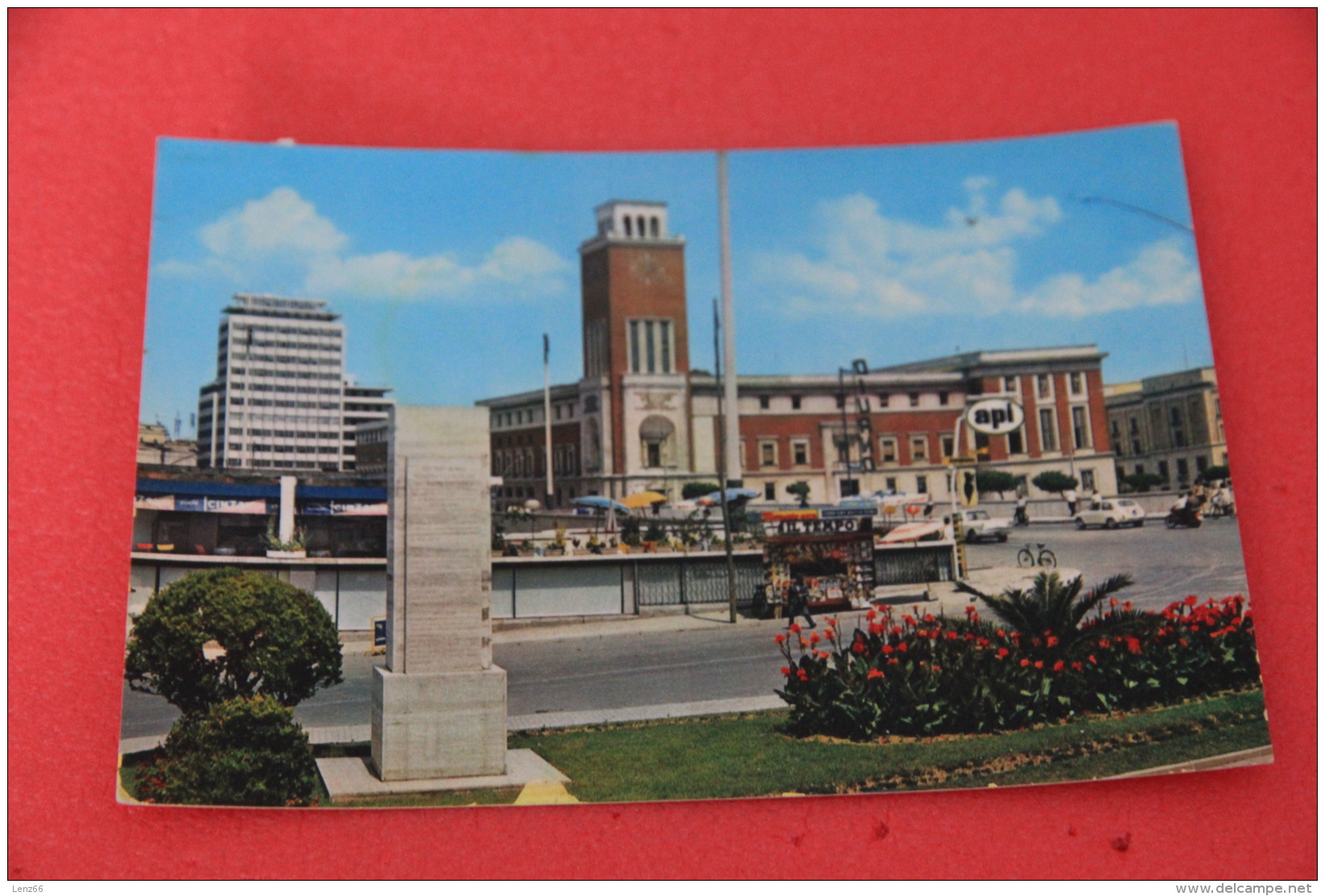 Pescara Piazza Unione + Stazione API Benzina 1964 + Taglio Ma Integra - Andere & Zonder Classificatie