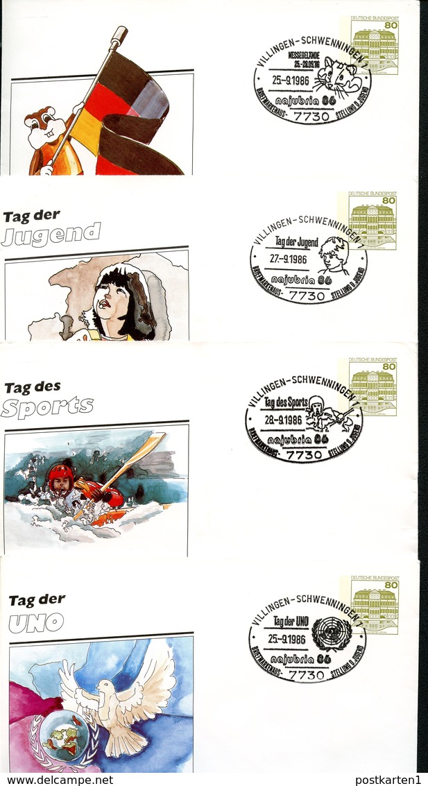Bund PU117 C1/018-1-4  NAJUBRIA Sost. 1986 - Enveloppes Privées - Oblitérées