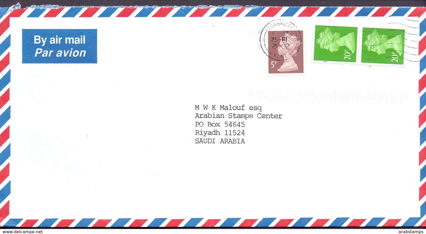 Great Britain Registered Mail Cover Sent To SAUDI- Riyadh City - Territorio Britannico Dell'Oceano Indiano