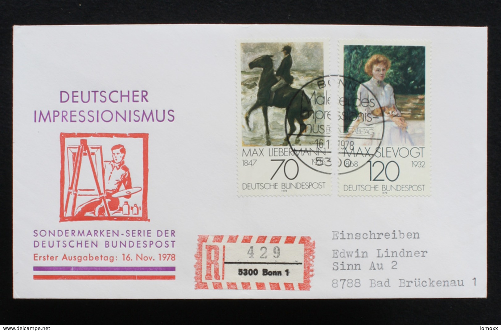 FDC Bund, BRD, Mi.-Nr. 987-988, Ersttagsbrief "Deutscher Impressionismus" - Sonstige & Ohne Zuordnung