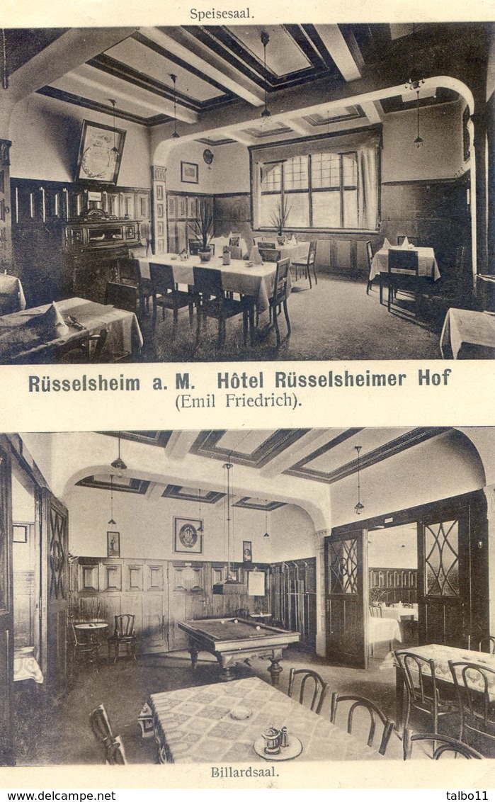 Allemagne - Russelsheim - Hotel Russelsheimer Hof - Emil Friedrich - Billardsaal - Speiesaal - Ruesselsheim