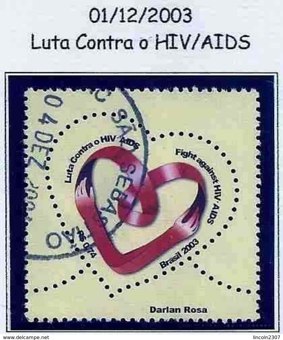 LSJP Brazil Fight Against Aids / Hiv Rhm 2549 2003 - Oblitérés