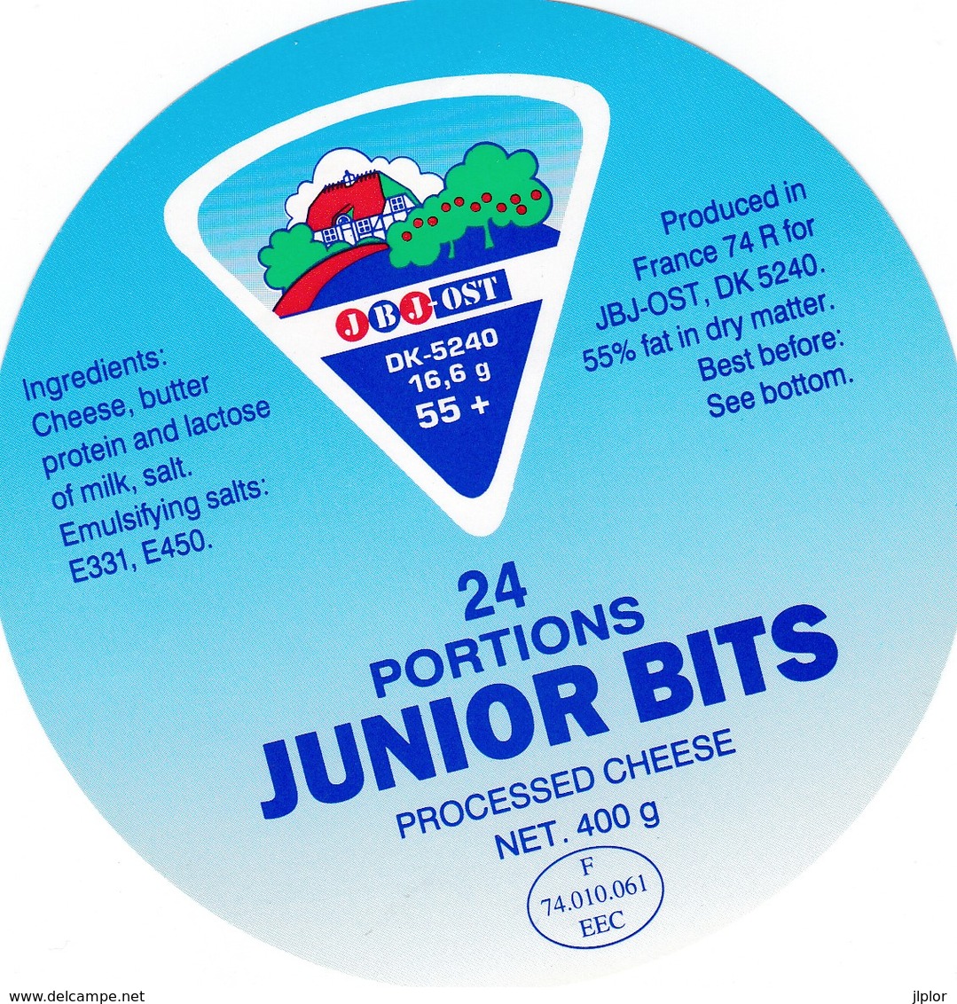 ETIQUETTE FROMAGE FONDU POUR TARTINES -   JUNIORS  BITS   -   24 Portions -  HTE SAVOIE - 74.010.061 - Fromage