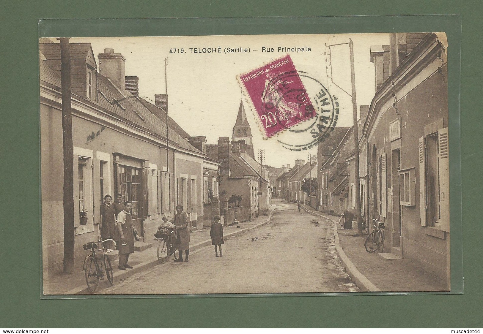 CARTE POSTALE  SARTHE 72 TELOCHE RUE PRINCIPALE ANIMEE - Autres & Non Classés