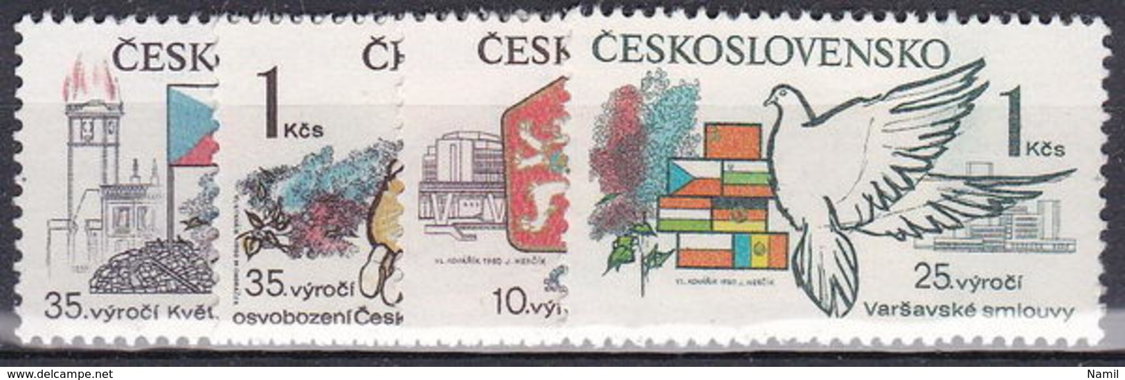 ** Tchécoslovaquie 1980 Mi 2567-70 (Yv 2394-7), (MNH) - Ungebraucht