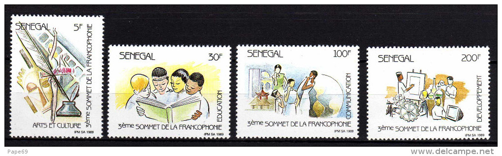 Sénégal N° 822 / 25  XX  3ème Sommet De La Francophonie, Les 4 Valeurs Sans Charnière, TB - Senegal (1960-...)