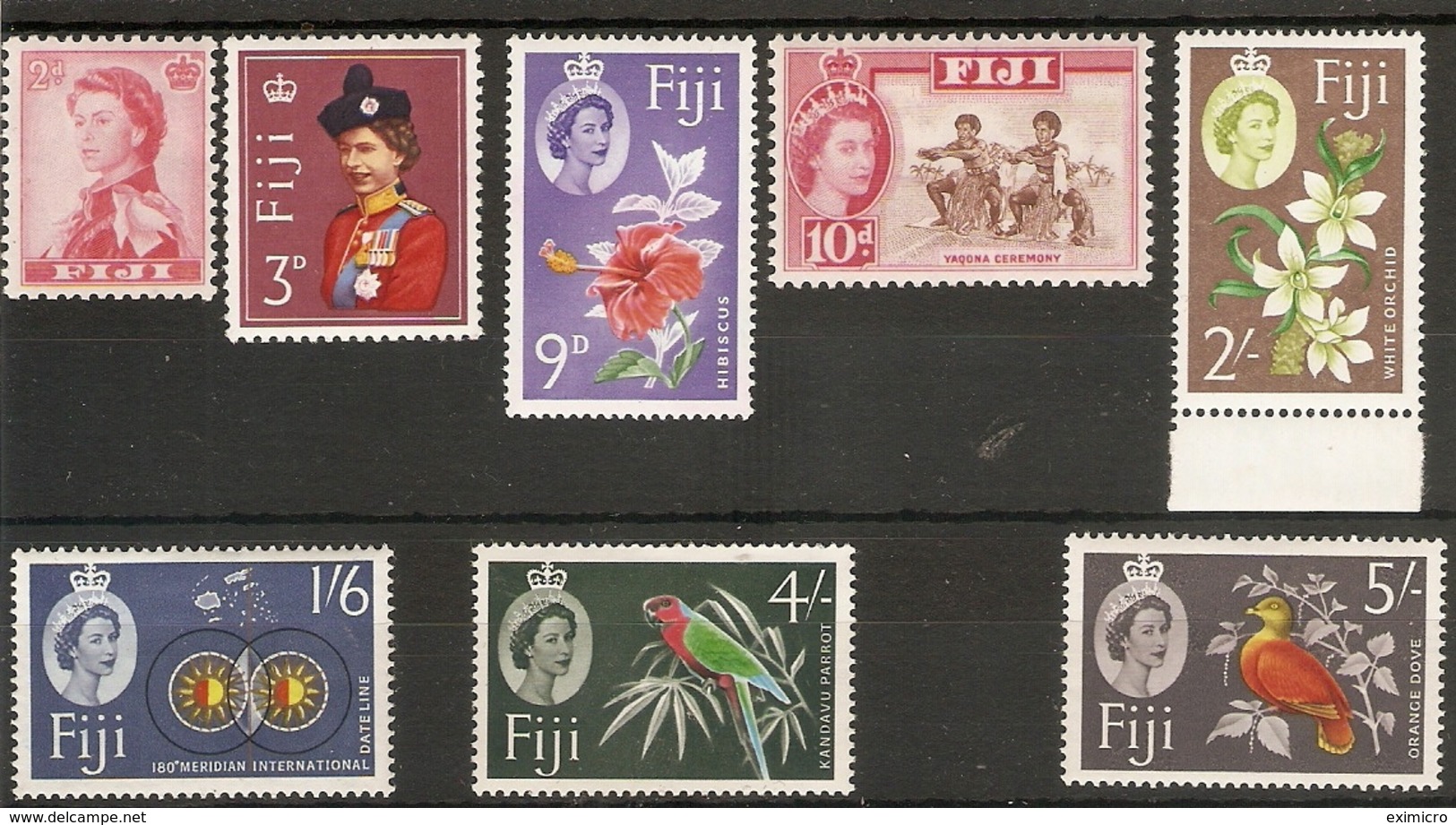 FIJI 1962 - 1967 VALUES TO 5s SG 312, 313, 315, 316, 318, 319, 322, 323 UNMOUNTED MINT/LIGHTLY MOUNTED MINT Cat £29+ - Fiji (...-1970)