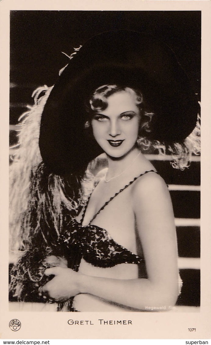 CINEMA - SEXY / PIN-UP : GRETL THEIMER - CARTE VRAIE PHOTO / REAL PHOTO POSTCARD ~ 1920 - '30 - EUROPE (ab900) - Schauspieler