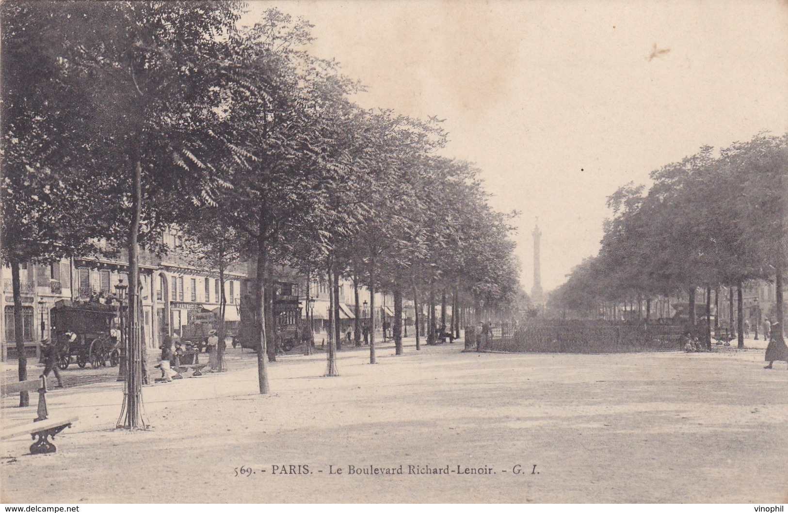 PARIS 75 SEINE PARIS LE BOULEVARD RICHARD LENOIR BELLE CARTE  RARE !!! - Autres Monuments, édifices