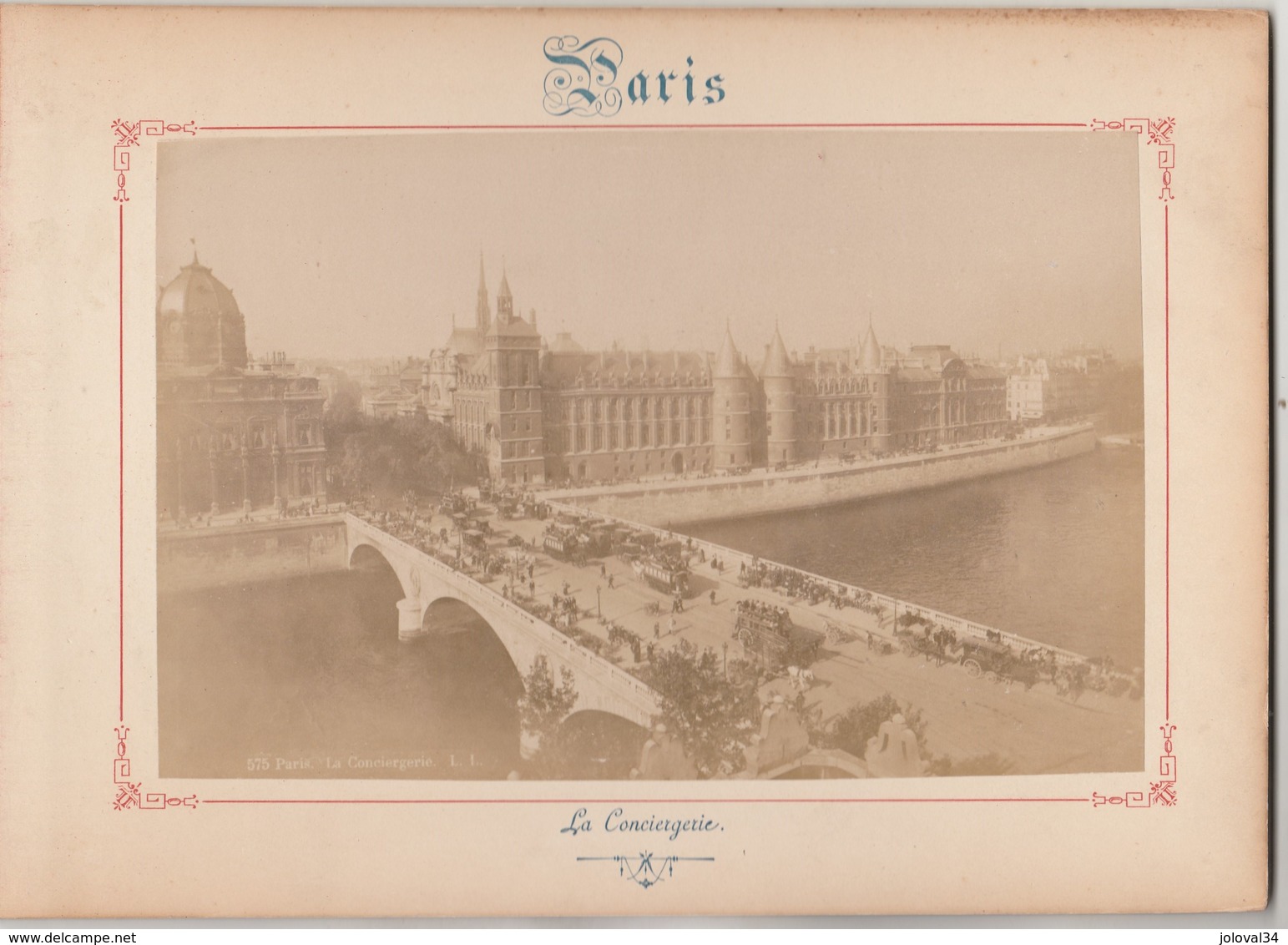 Photo PARIS Sur Carton Recto : La Sainte Chapelle , Verso :  La Conciergerie - Voir Description - Anciennes (Av. 1900)