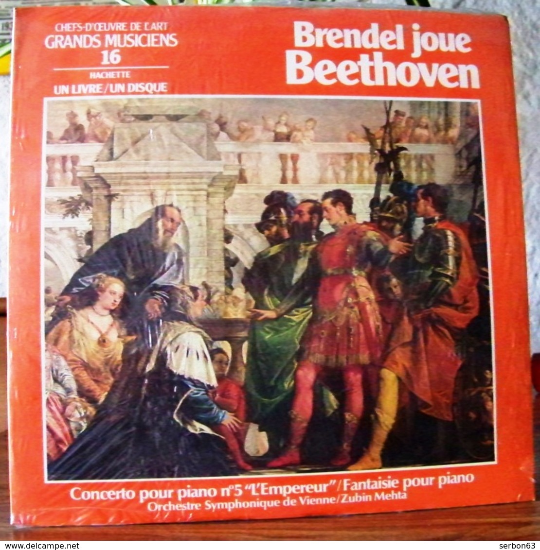 33 TOURS N° 16 VINYLE GRANDS MUSICIENS 1 LIVRE + 1 DISQUE  1990 ! NEUF BRENDEL JOUE BEETHOVEN FILM PLASTIQUE D'ORIGINE - Classique