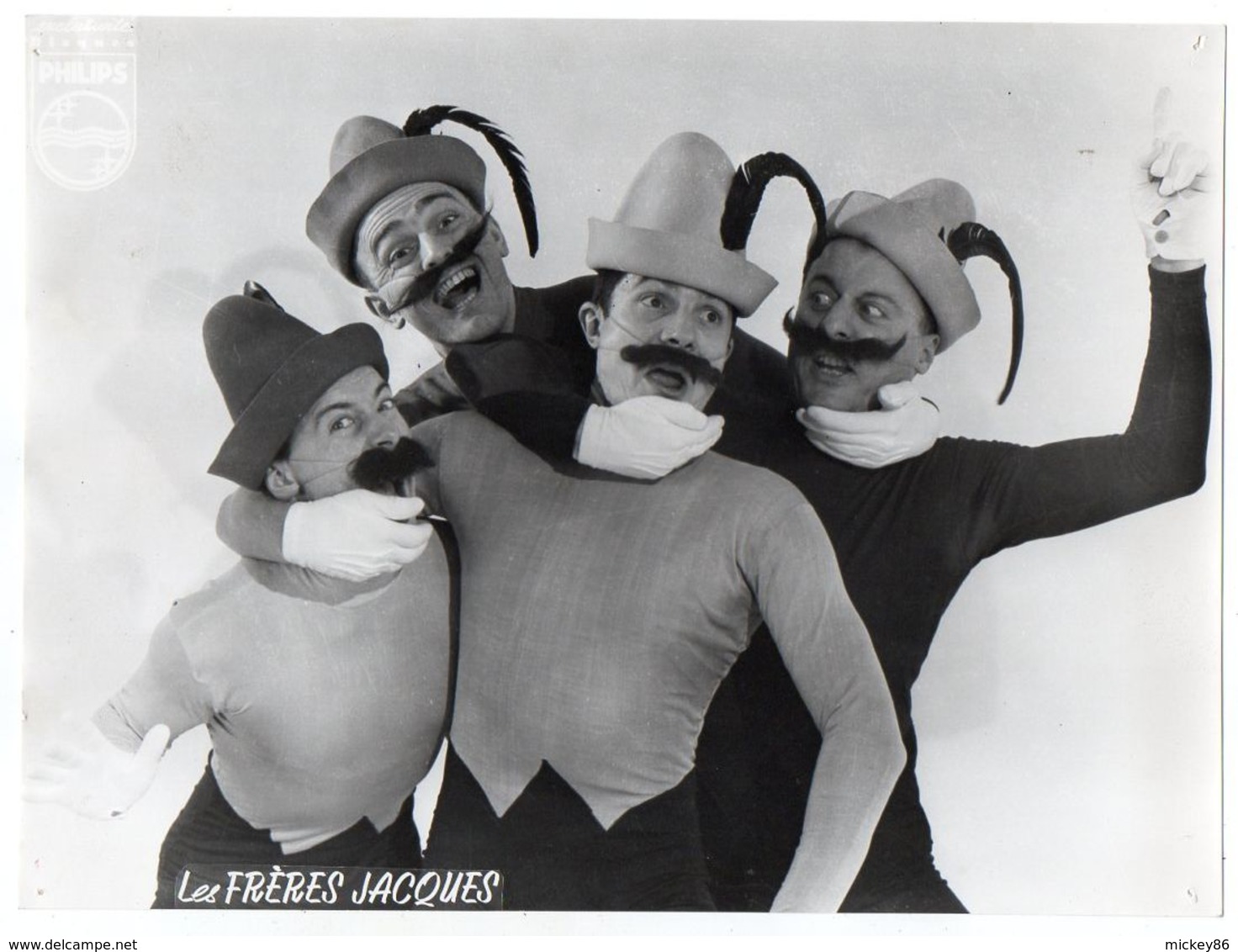 Artiste-Chanteurs-Musiciens-"Les Frères Jacques" --Photo De Spectacle --format  23cm X 17cm - Chanteurs & Musiciens