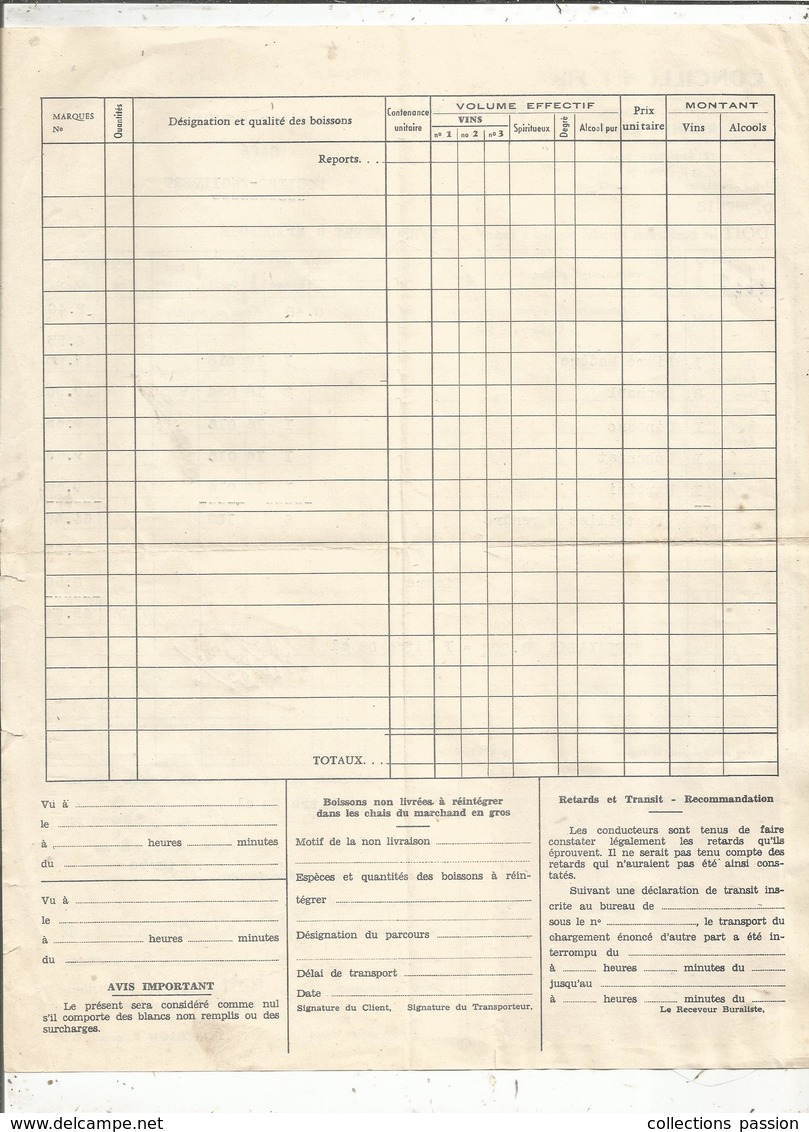 Facture , 1960 , CONCILLON & Fils ,distillateurs , Roanne ,Loire ,+ Congé 4 CC ROSE, 2 Scans , Frais Fr 1.45e - 1950 - ...