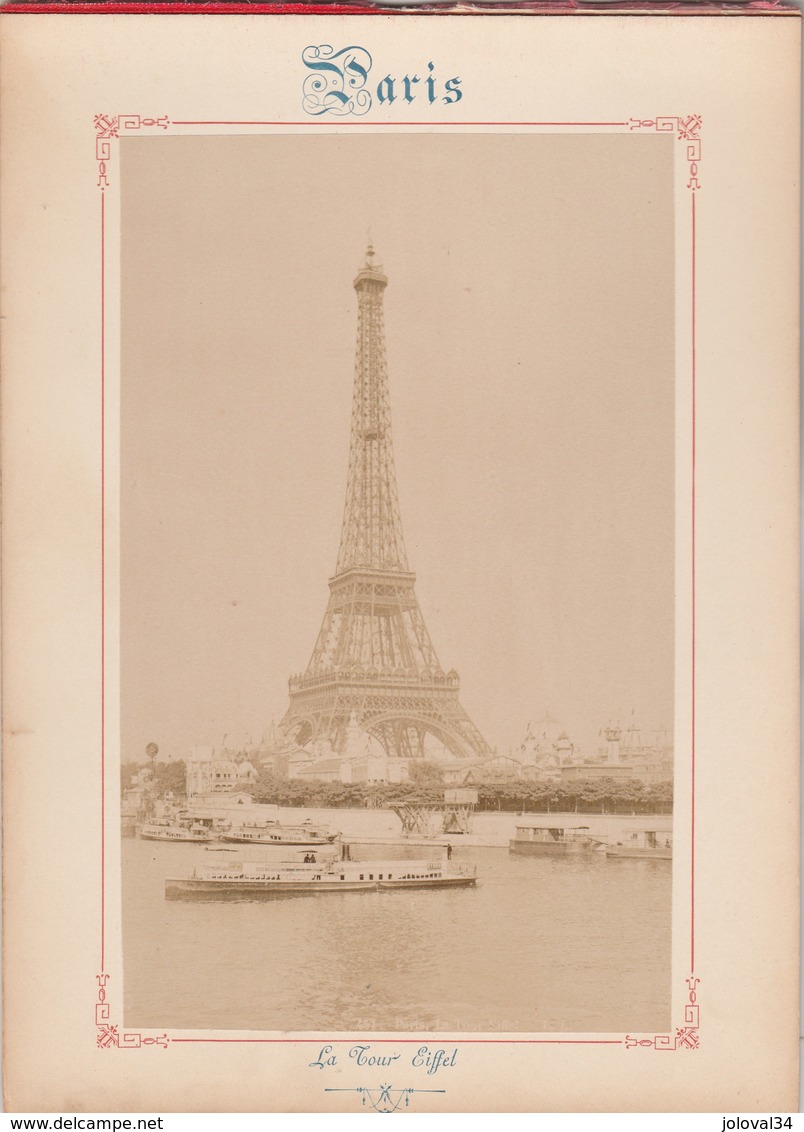 Photo PARIS Sur Carton Recto : La Tour Eiffel , Verso : La Chambre Des Députés - Voir Description - Anciennes (Av. 1900)