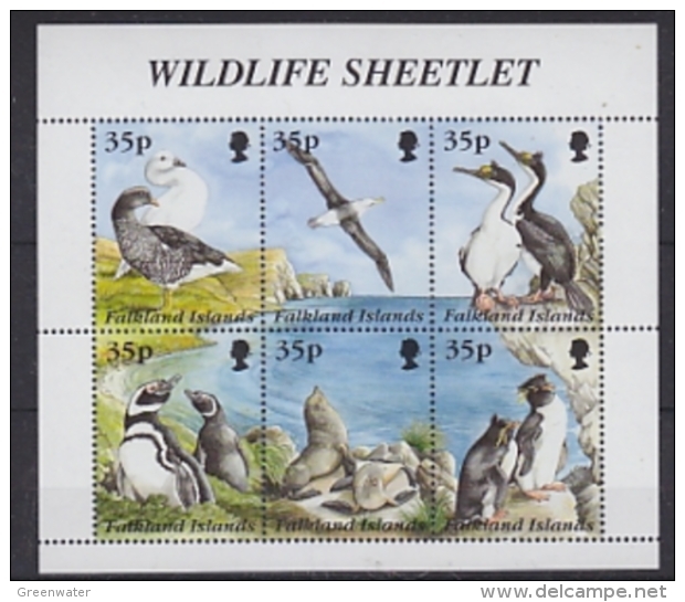 Falkland Islands 1995 Wildlife Sheetlet 6v In Sheetlet ** Mnh (39805) - Falklandeilanden