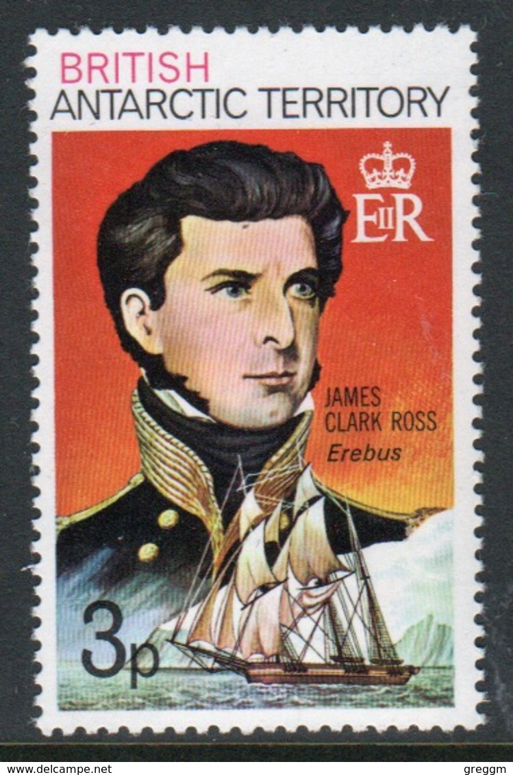 British Antarctic Territory 1973 Single Stamp 3p Showing Famous Ship And Captain In Unmounted Mint Condition. - Ongebruikt