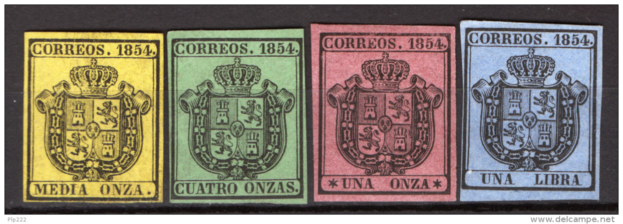 Spagna 1854 Servizio Unif.1/4 */(*)/MH/MNG VF/F - Servizi