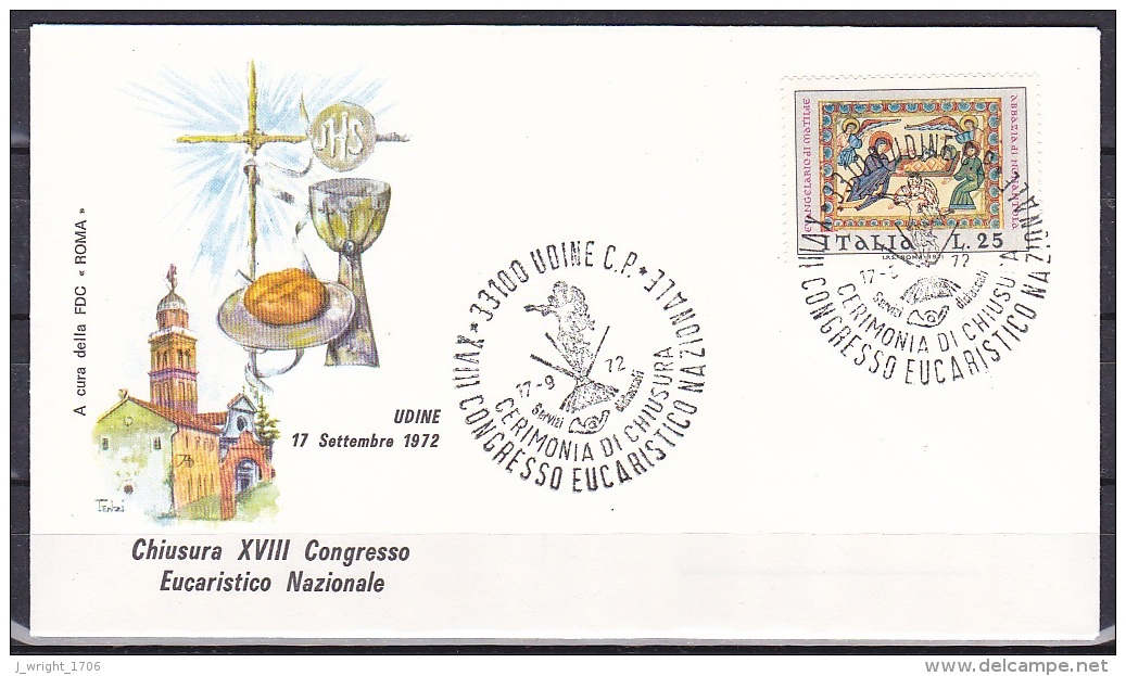 Italy/1971 - Christmas/Natale - 25 L - Cover 'XVIII CONGRESSO EUCARISTICO NAZIONALE 1972' - Non Classés