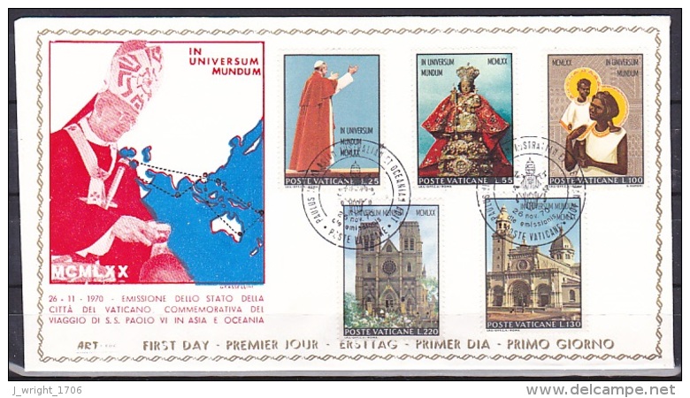 Vatican/1972 - Pope's Vist To Asia &amp; Oceania/Viaggio Di Paolo VI In Asia Ed Australia - Set - FDC - FDC