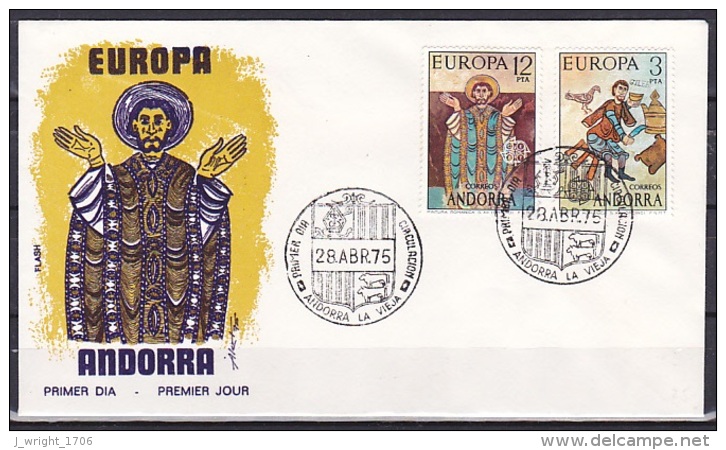 Andorra/1975 - Europa CEPT - FDC - Lettres & Documents