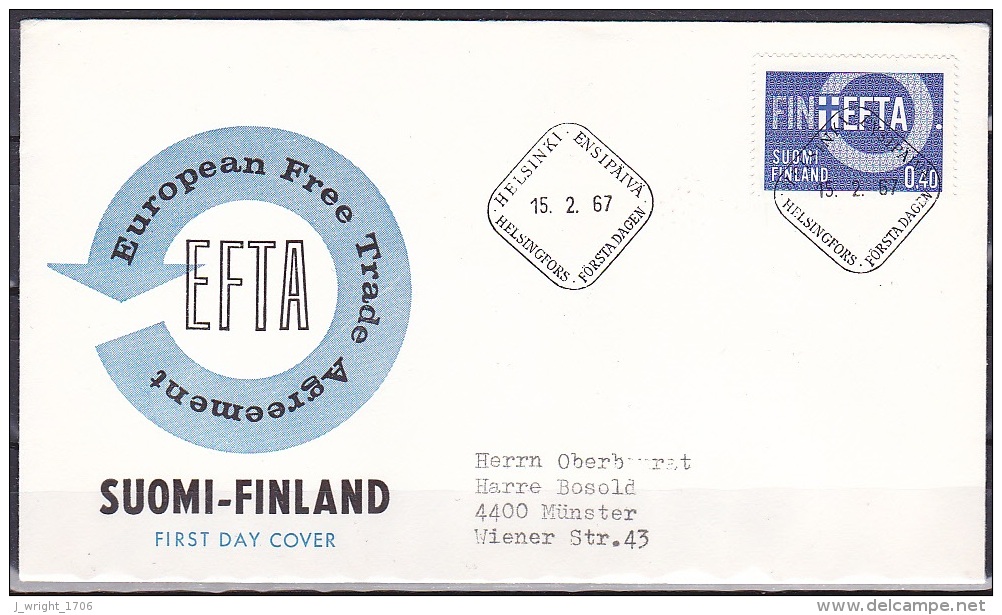 Finland/1967 - EFTA - 0.40 Mk - FDC - FDC