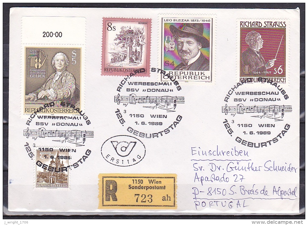 Austria/1989 - Richard Strauss - 6 S - FDC 'RICHARD STRAUSS 125 GEBURTSTAG' - FDC