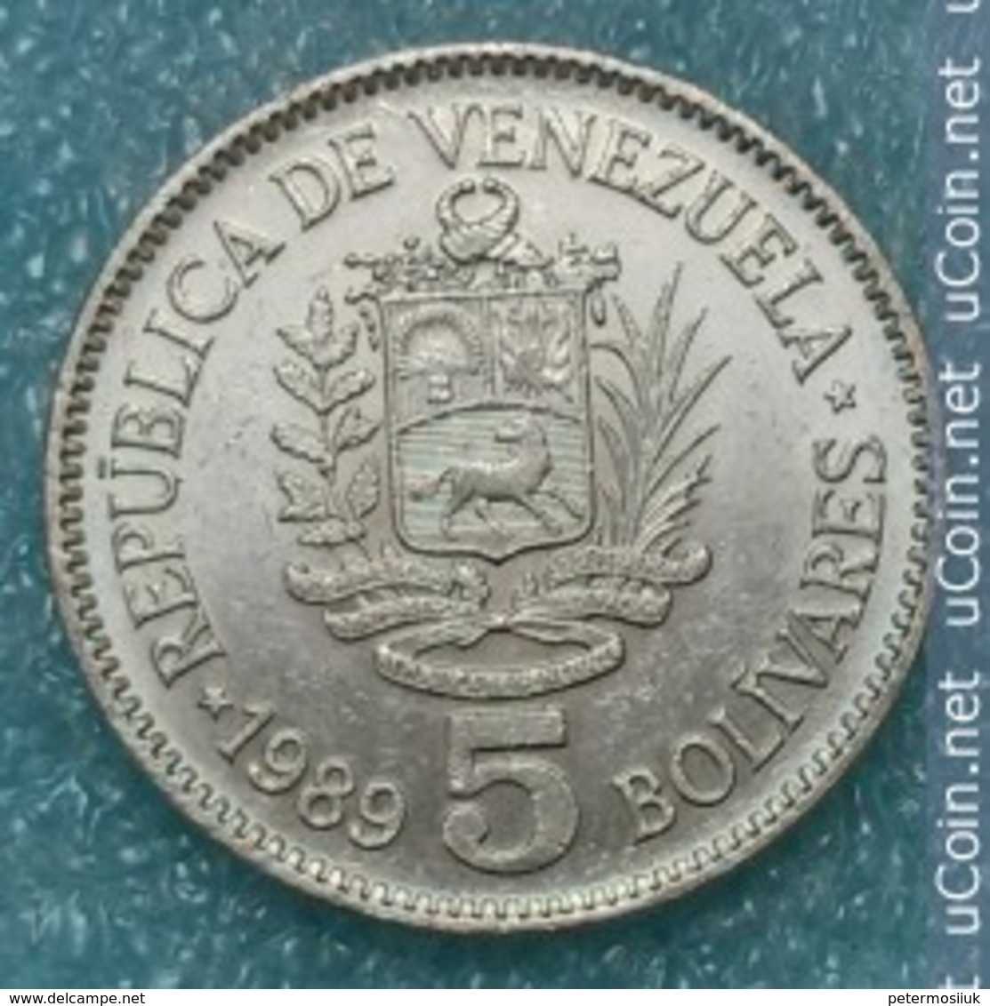 Venezuela 5 Bolívares, 1989 ↓price↓ - Venezuela