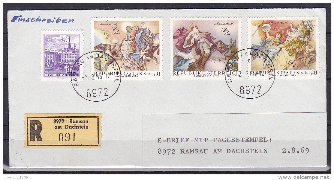Austria/1968 - Baroque Frescoes/Barocke Fresken - 2 S - Cover 'RAMSAU AM DACHSTEIN' - FDC