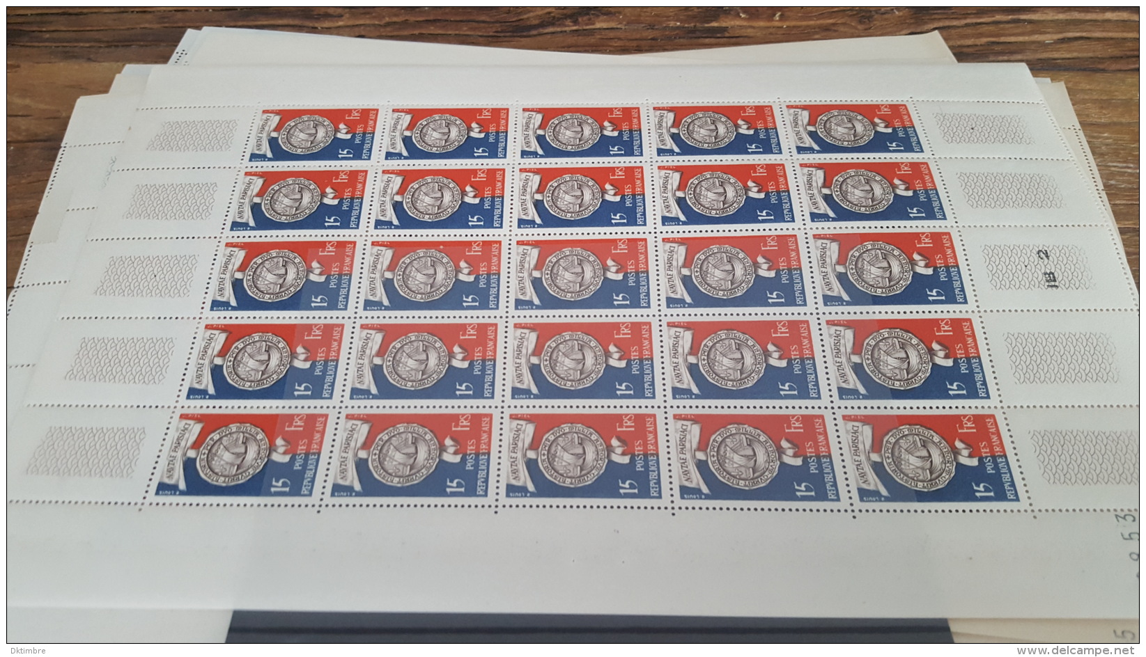 LOT 408638 TIMBRE DE FRANCE NEUF** LUXE  N°906 VALEUR 20 EUROS FEUILLE BLOC - Full Sheets