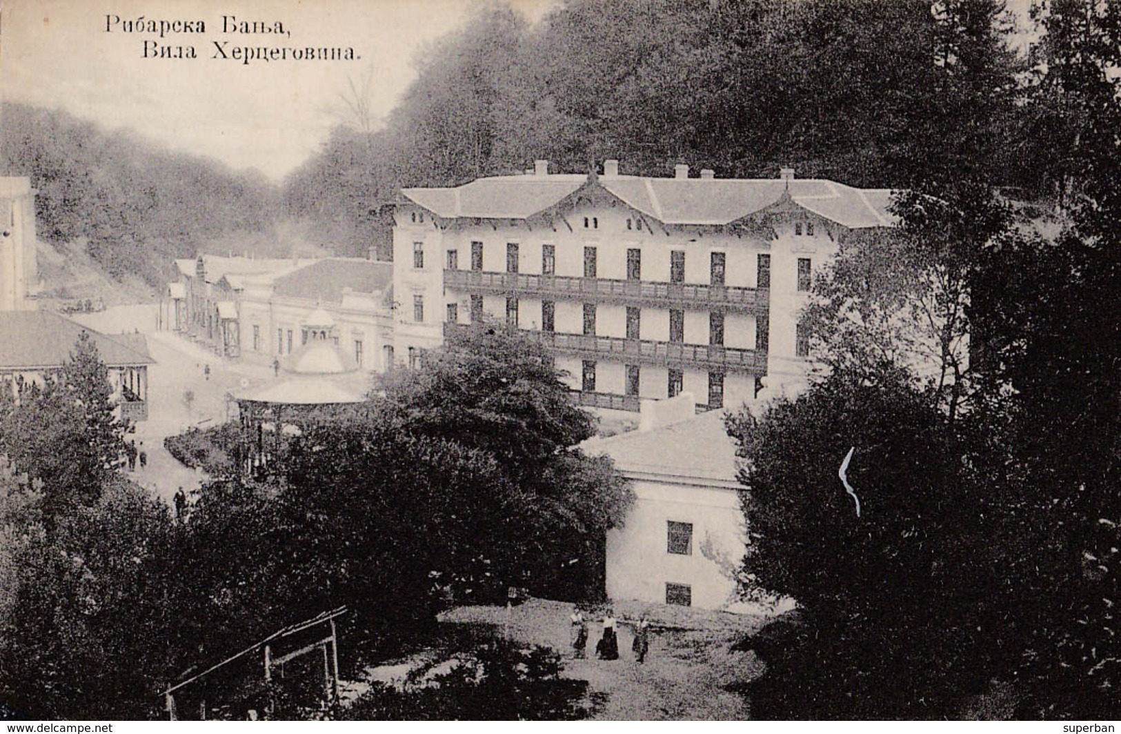 RIBARSKA BANJA : VILLA HERZEGOVINA ~ 1910 - '14 - CARTE POSATALE VOYAGÉE En 1914 / MAILED In 1914 (ab905) - Serbie