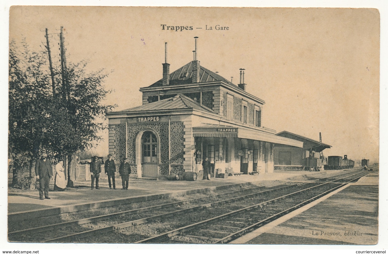 CPA - TRAPPES (Seine Et Oise) - La Gare ( Cachet 5eme Régiment Du Génie Place De Versailles) - Trappes