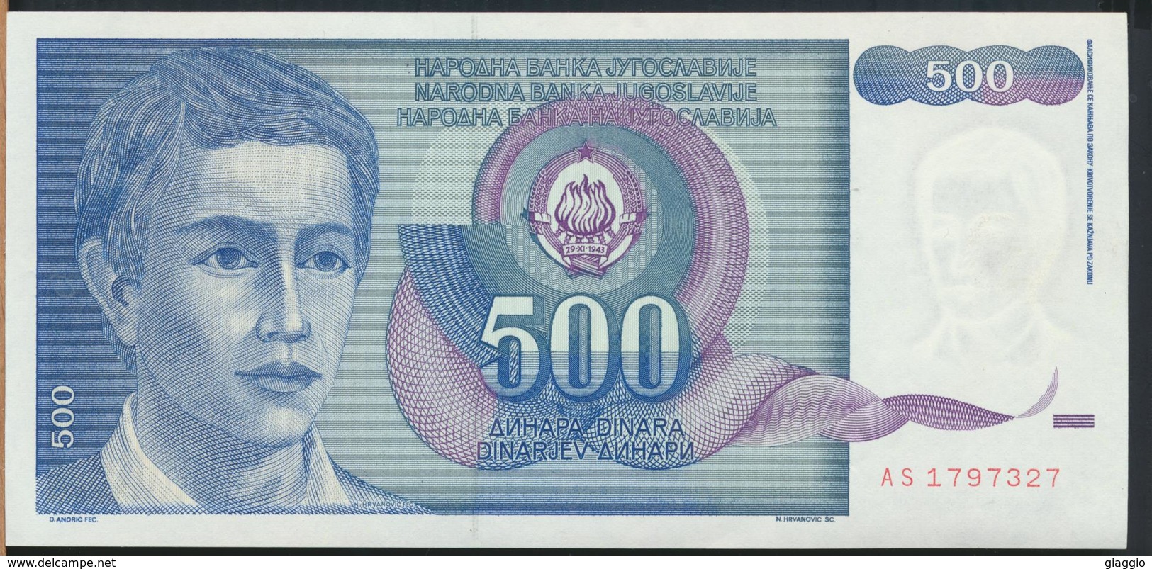 °°° JUGOSLAVIA 500 DINARA 1990 UNC °°° - Jugoslavia