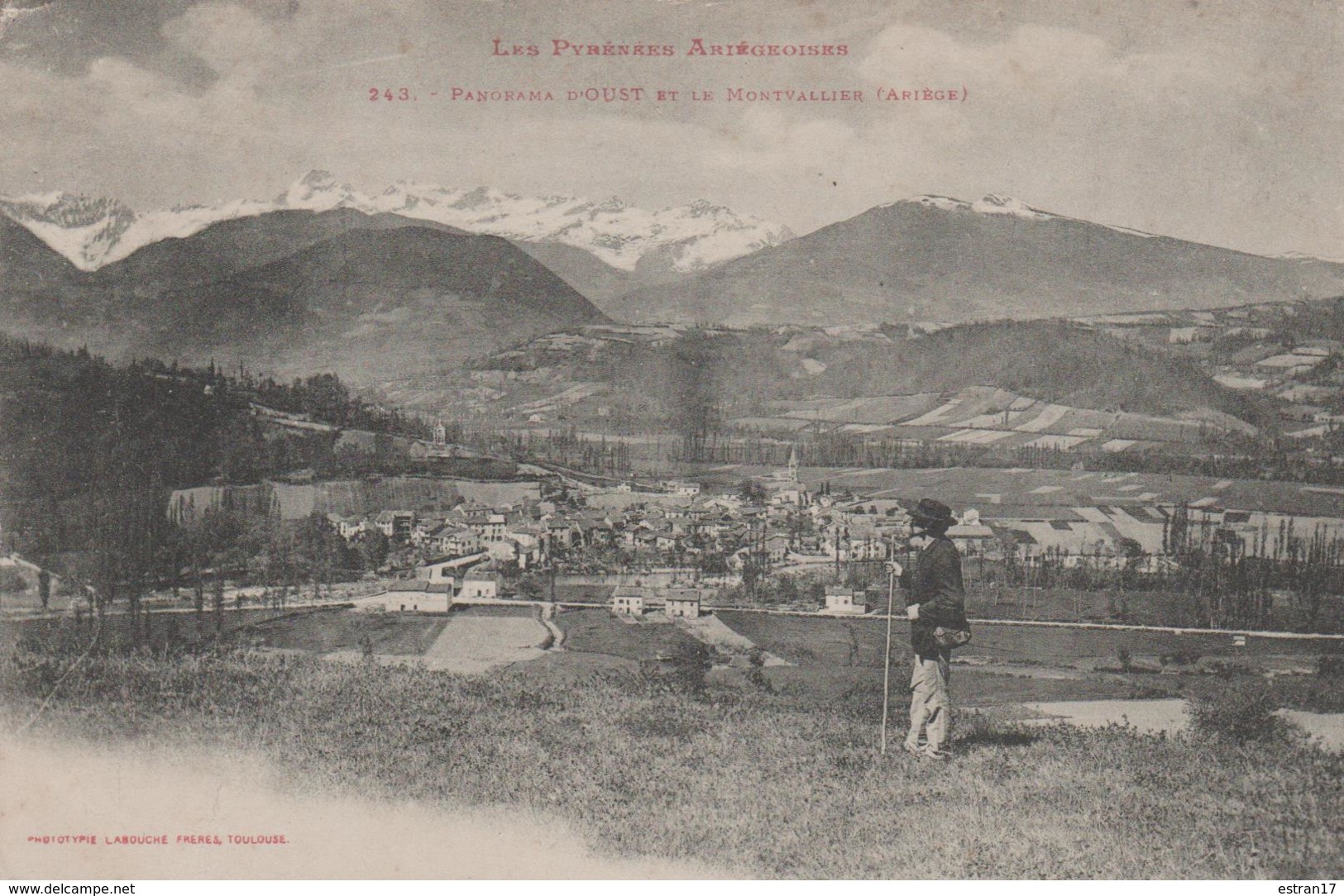 09 OUST PANORAMA SUR LE VILLAGE ET LE MONTVALLIER - Oust