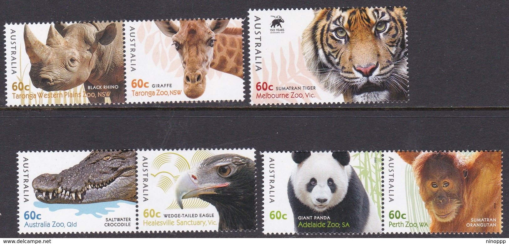 Australia ASC 3032-3038 2012 Australian Zoos, Mint Never Hinged - Mint Stamps