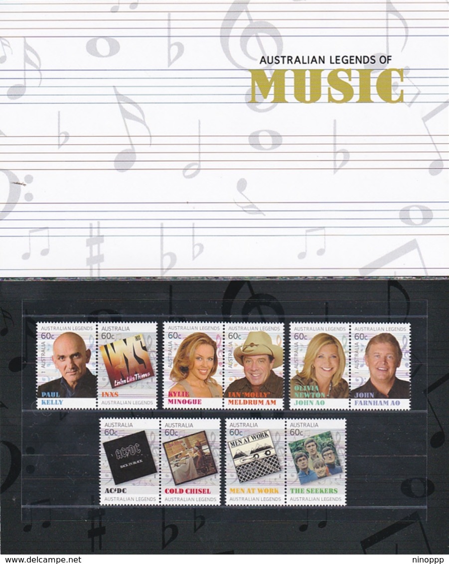 Australia ASC 3055-3064 2013 Australian Legends Of Music Set MNH - Mint Stamps